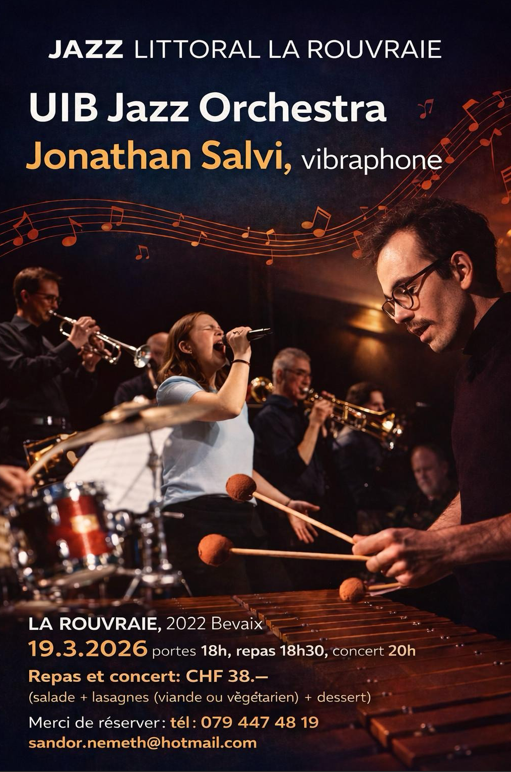 Concert à La Rouvraie, Bevaix avec Jonathan Salvi